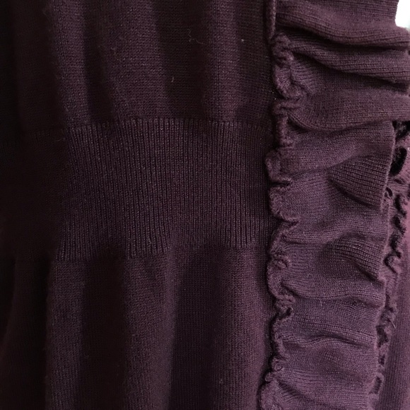 Style & Co Purple Ruffled Cardigan - Picture 4 of 6